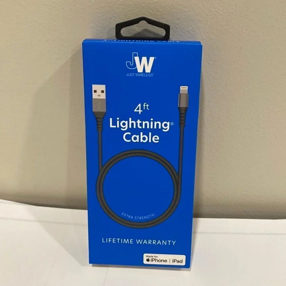 Lightning Charging Cable for iPhone Apple 4ft foot feet iPad Charger